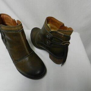 Pikolinos Le Mans Leather ankle zip boots booties Comfort Women Size Sz 38 7.5 8